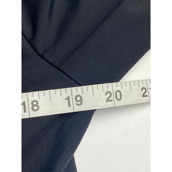 Ann Taylor Classic Black 3/4 Sleeve V-Neck Midi Shift Dress Women's Size 12 - Picture 4 of 7